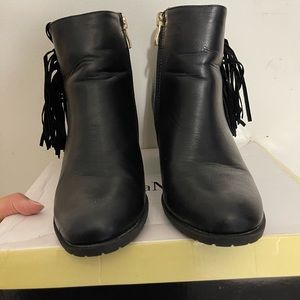 Black Fringe Bootie
